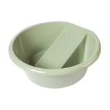 Maxbell Washboard Basin Household Portable Non Slip Washtub for Pants Socks T Shirts Green