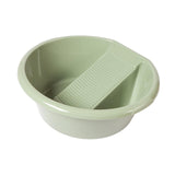 Maxbell Washboard Basin Household Portable Non Slip Washtub for Pants Socks T Shirts Green