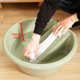 Maxbell Washboard Basin Household Portable Non Slip Washtub for Pants Socks T Shirts Green