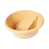 Maxbell Washboard Basin Household Portable Non Slip Washtub for Pants Socks T Shirts Yellow
