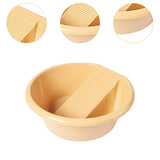 Maxbell Washboard Basin Household Portable Non Slip Washtub for Pants Socks T Shirts Yellow
