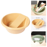 Maxbell Washboard Basin Household Portable Non Slip Washtub for Pants Socks T Shirts Yellow