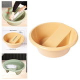 Maxbell Washboard Basin Household Portable Non Slip Washtub for Pants Socks T Shirts Yellow