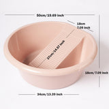 Maxbell Washboard Basin Household Portable Non Slip Washtub for Pants Socks T Shirts Pink