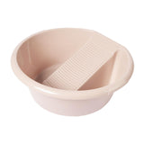 Maxbell Washboard Basin Household Portable Non Slip Washtub for Pants Socks T Shirts Pink