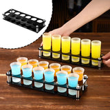 Maxbell 12 Hole Glass Tray Holder Glass Display for Kitchen Family Gathering Parties