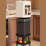 Maxbell Trash Can High Foot Simplistic Waste Paper Bucket for Dresser Office Kitchen Style A