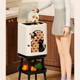 Maxbell Trash Can High Foot Simplistic Waste Paper Bucket for Dresser Office Kitchen Style A