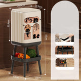 Maxbell Trash Can High Foot Simplistic Waste Paper Bucket for Dresser Office Kitchen Style A