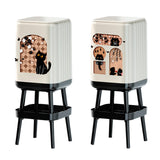 Maxbell Trash Can High Foot Simplistic Waste Paper Bucket for Dresser Office Kitchen Style A