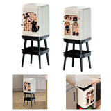 Maxbell Trash Can High Foot Simplistic Waste Paper Bucket for Dresser Office Kitchen Style A