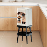 Maxbell Trash Can High Foot Simplistic Waste Paper Bucket for Dresser Office Kitchen Style A