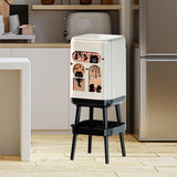 Maxbell Trash Can High Foot Simplistic Waste Paper Bucket for Dresser Office Kitchen Style A