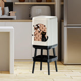 Maxbell Trash Can High Foot Simplistic Waste Paper Bucket for Dresser Office Kitchen Style B