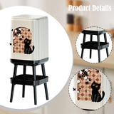 Maxbell Trash Can High Foot Simplistic Waste Paper Bucket for Dresser Office Kitchen Style B