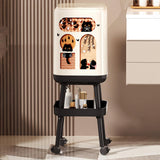 Maxbell Press Type Trash Can with Wheels Garbage Bin for Kitchen Dresser Living Room Style A