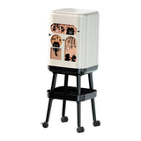 Maxbell Press Type Trash Can with Wheels Garbage Bin for Kitchen Dresser Living Room Style A