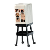 Maxbell Press Type Trash Can with Wheels Garbage Bin for Kitchen Dresser Living Room Style A