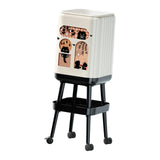 Maxbell Press Type Trash Can with Wheels Garbage Bin for Kitchen Dresser Living Room Style A