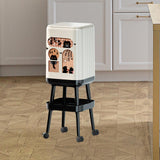 Maxbell Press Type Trash Can with Wheels Garbage Bin for Kitchen Dresser Living Room Style A