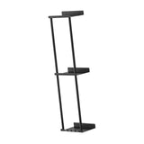 Maxbell Towel Rack with Shelf with Hooks Towel Storage for Camping RV Small Bathroom Black