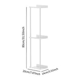 Maxbell Towel Rack with Shelf with Hooks Towel Storage for Camping RV Small Bathroom White