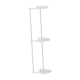 Maxbell Towel Rack with Shelf with Hooks Towel Storage for Camping RV Small Bathroom White