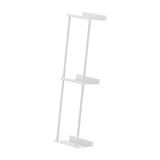 Maxbell Towel Rack with Shelf with Hooks Towel Storage for Camping RV Small Bathroom White