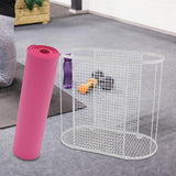 Maxbell Home Gym Storage Organizer Rack for Yoga Blocks Resistance Bands Foam Roller White