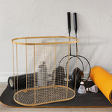 Maxbell Home Gym Storage Organizer Rack for Yoga Blocks Resistance Bands Foam Roller Gold