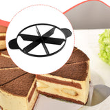 Maxbell Cake Slicer for Even Slices Cake Portion Marker for Pastry Baking Restaurant 6 Slices Black
