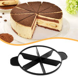 Maxbell Cake Slicer for Even Slices Cake Portion Marker for Pastry Baking Restaurant 6 Slices Black