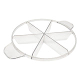 Maxbell Cake Slicer for Even Slices Cake Portion Marker for Pastry Baking Restaurant 6 Slices Clear