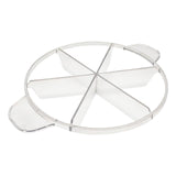 Maxbell Cake Slicer for Even Slices Cake Portion Marker for Pastry Baking Restaurant 6 Slices Clear