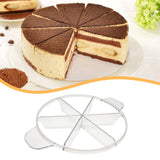 Maxbell Cake Slicer for Even Slices Cake Portion Marker for Pastry Baking Restaurant 6 Slices Clear