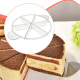 Maxbell Cake Slicer for Even Slices Cake Portion Marker for Pastry Baking Restaurant 6 Slices Clear