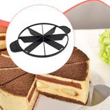 Maxbell Cake Slicer for Even Slices Cake Portion Marker for Pastry Baking Restaurant 8 Slices Black