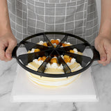 Maxbell Cake Slicer for Even Slices Cake Portion Marker for Pastry Baking Restaurant 8 Slices Black