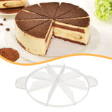 Maxbell Cake Slicer for Even Slices Cake Portion Marker for Pastry Baking Restaurant 8 Slices Clear
