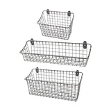 Maxbell Wall Mounted Storage Basket Modern Fruit Basket for Office Bedroom Dormitory 21.5cmx10cmx17.5cm