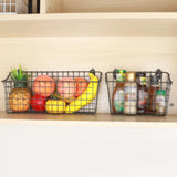 Maxbell Wall Mounted Storage Basket Modern Fruit Basket for Office Bedroom Dormitory 21.5cmx10cmx17.5cm