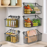 Maxbell Wall Mounted Storage Basket Modern Fruit Basket for Office Bedroom Dormitory 21.5cmx10cmx17.5cm