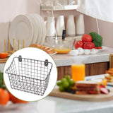 Maxbell Wall Mounted Storage Basket Modern Fruit Basket for Office Bedroom Dormitory 21.5cmx10cmx17.5cm