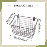Maxbell Wall Mounted Storage Basket Modern Fruit Basket for Office Bedroom Dormitory 21.5cmx10cmx17.5cm