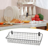 Maxbell Wall Mounted Storage Basket Modern Fruit Basket for Office Bedroom Dormitory 37cmx18.5cmx10cm