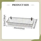 Maxbell Wall Mounted Storage Basket Modern Fruit Basket for Office Bedroom Dormitory 37cmx18.5cmx10cm