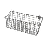 Maxbell Wall Mounted Storage Basket Modern Fruit Basket for Office Bedroom Dormitory 35.5cmx10cmx17.5cm