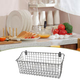 Maxbell Wall Mounted Storage Basket Modern Fruit Basket for Office Bedroom Dormitory 35.5cmx10cmx17.5cm