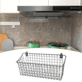 Maxbell Wall Mounted Storage Basket Modern Fruit Basket for Office Bedroom Dormitory 35.5cmx10cmx17.5cm