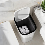 Maxbell Trash Can with Lid Bucket Reusable Trash Bin for Office Kitchen Laundry Room L